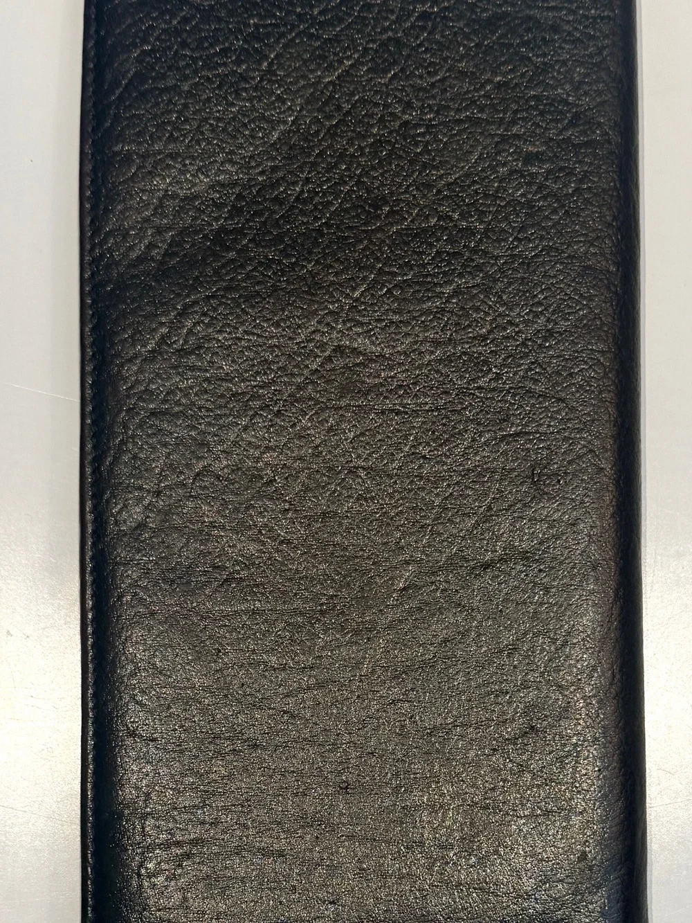 European Black Leather Passport Holder with Ticket & Luggage Slots